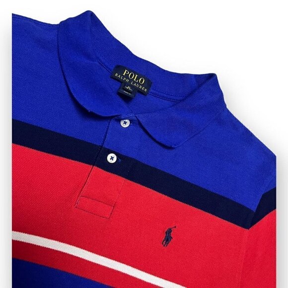 Polo Ralph Lauren Youth Striped Polo Tee Shirt - Womens Small - Picture 2 of 4